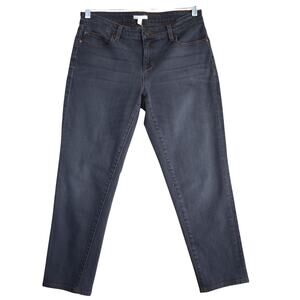 Eileen Fisher Womens Skinny Ankle Jeans Size 4 Organic Cotton Gray Stretch Denim